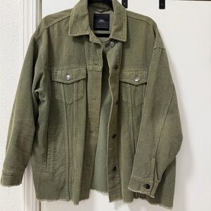 Zara green corduroy style jacket